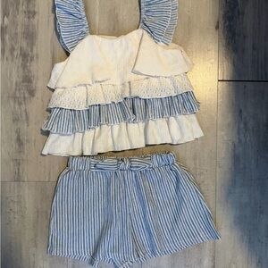 Mayoral Striped Blue and White Top